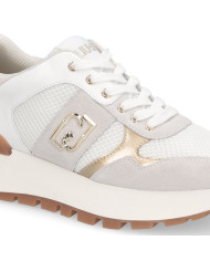SNEAKERS LIU JO DONNA AMAZING 43 BIS - SNEAKER COW SUEDE/MESH WHITE BA6031PX02701111