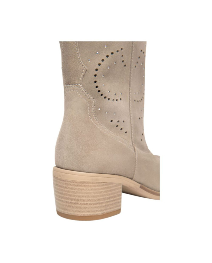 STIVALI CON TACCO NEROGIARDINI DONNA VELOUR CRETA TR BASILEA 828 NATURALE E615122D/451