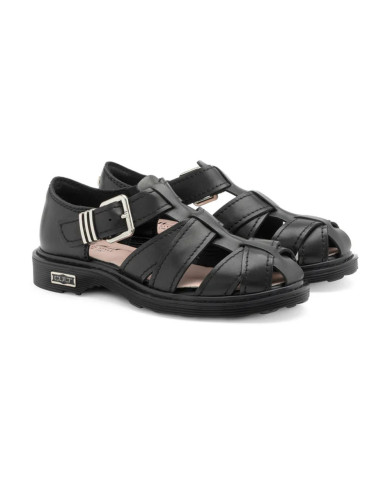 SANDALO CULT DONNA SABBATH 4711 LOW W LEATHER BLACK CLW471100