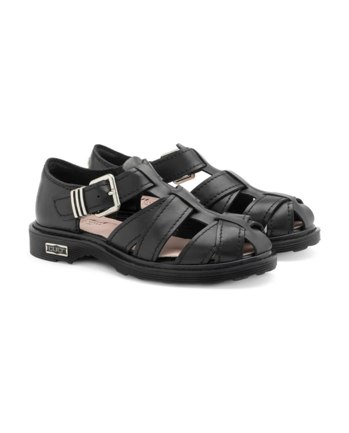 SANDALO CULT DONNA SABBATH 4711 LOW W LEATHER BLACK CLW471100