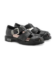 SANDALO CULT DONNA SABBATH 4711 LOW W LEATHER BLACK CLW471100