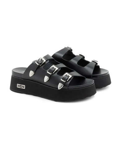SANDALI CON SEPPA CULT DONNA JANIS 4739 SANDAL W LEATHER BLACK CLW473900 