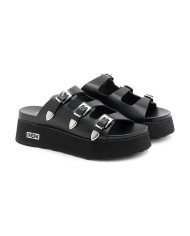 SANDALI CON SEPPA CULT DONNA JANIS 4739 SANDAL W LEATHER BLACK CLW473900 
