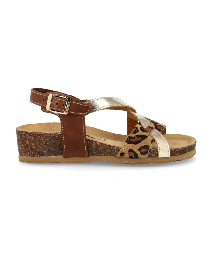 SANDALO CON ZEPPA BIONATURA DONNA 12 A 2495 IMB NABUK