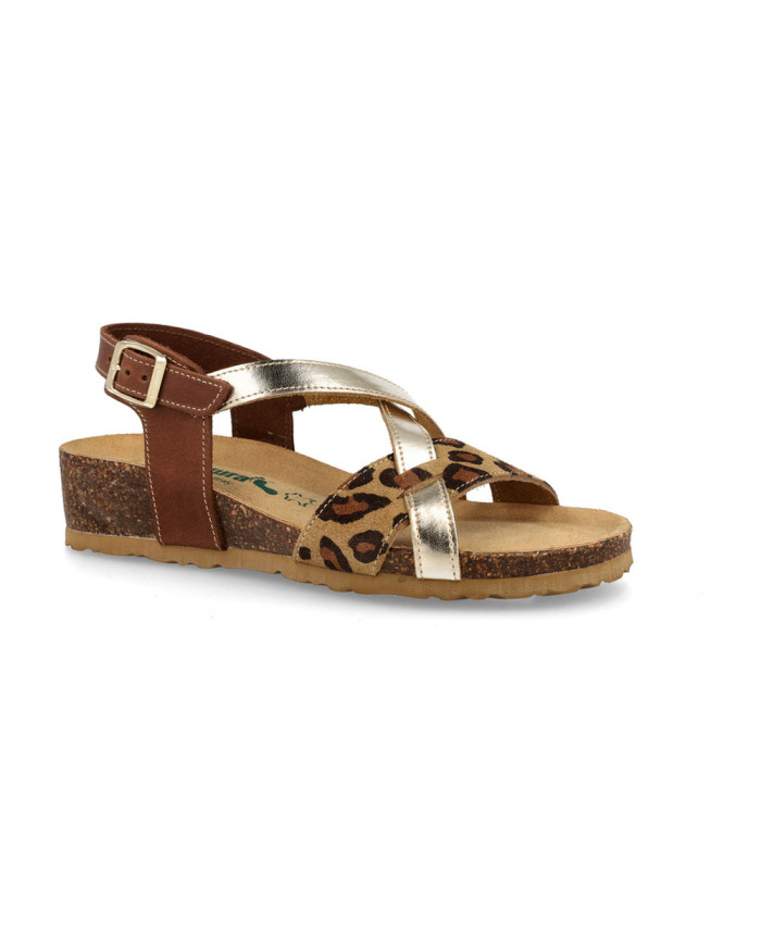 SANDALO CON ZEPPA BIONATURA DONNA 12 A 2495 IMB NABUK