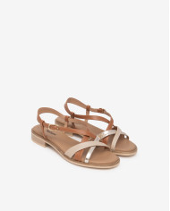 SANDALO CON TACCO NEROGIARDINI DONNA TAMIGI LINO T.BRILL PLATINO 6074 ARMENIA COGNAC TR BEVAGNA E615890D/453