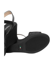 SANDALO CON ZEPPA NEROGIARDINI DONNA NAPPA PANDORA NERO PU.MONOD.GELA E615980D/100