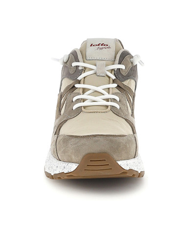  SNEAKERS LOTTO UOMO TOKYO SHINJUKU LEGGENDA LIGHT GRAY/WARM GRAY 4U/SEPIA LT BROWN 223841 EKL