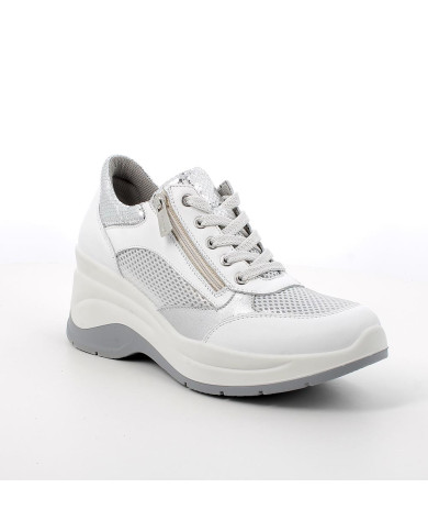 SNEAKERS IGI&CO DONNA PELLE/TESSUTO LAMINATO BIANCO 5655700