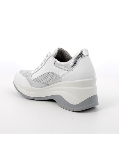 SNEAKERS IGI&CO DONNA PELLE/TESSUTO LAMINATO BIANCO 5655700