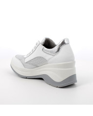 SNEAKERS IGI&CO DONNA PELLE/TESSUTO LAMINATO BIANCO 5655700