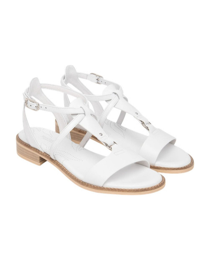 SANDALO NEROGIARDINI DONNA LOIRA BIANCO TR BEVAGNA 592 BEIGE E615895D/707