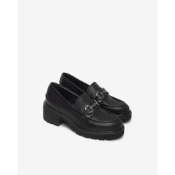 MOCASSINO NEROGIARDINI DONNA GUANTO NERO EVA URBANA NERO TACCO 6CM I513980D/100