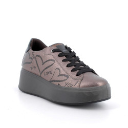 SNEAKERS IGI&CO DONNA IN PELLE BRONZO CUORI 6671900
