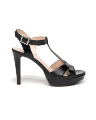 SANDALI CON TACCO NEROGIARDINI DONNA NAPPA PANDORA NERO TPU CASERTA DAMA NERO TACCO 10CM E307230DE/100