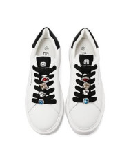 SNEAKERS QUEEN HELENA PLATFORM CON DETTAGLI GIOIELLO X34-1 WHITE BLACK