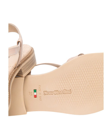 SANDALO CON TACCO NEROGIARDINI DONNA SPARTA OSSO T.BRILL PHARD ARMENIA CIPRIA TR BEVAGNA 592 BEIGE E615890D/713