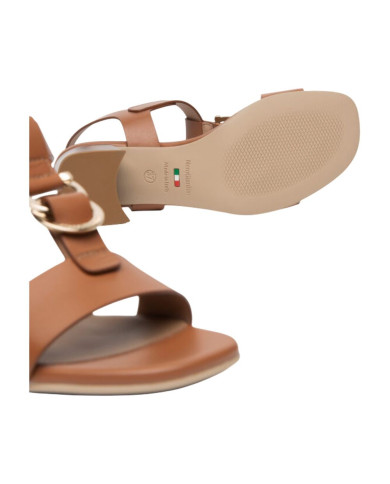 SANDALO CON TACCO NEROGIARDINI DONNA ARMENIA COGNAC TPU LOZZA FEN NATURALE TACCO 5,5CM E615870D/329