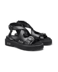 SANDALO CULT DONNA ZIGGY 4472 SANDAL W LEATHER BLACK CLW447200