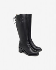 STIVALI NEROGIARDINI DONNA IN PELLE GUANTO NERO TR SPADA TACCO 6,5CM  I411810D/100