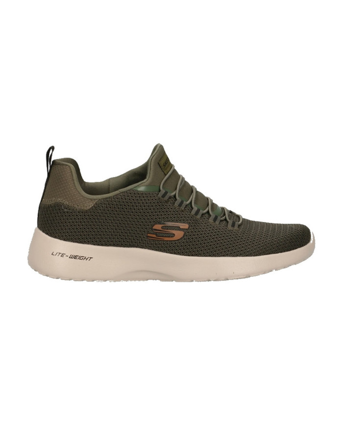 SNEAKERS SKECHERS UOMO LACCIO ELASTICIZZATO DYNAMIGHT VERDE OLIVA 58360 OLV
