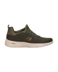 SNEAKERS SKECHERS UOMO LACCIO ELASTICIZZATO DYNAMIGHT VERDE OLIVA 58360 OLV