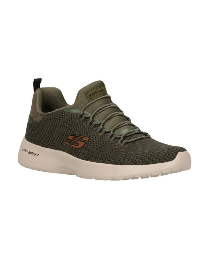SNEAKERS SKECHERS UOMO LACCIO ELASTICIZZATO DYNAMIGHT VERDE OLIVA 58360 OLV