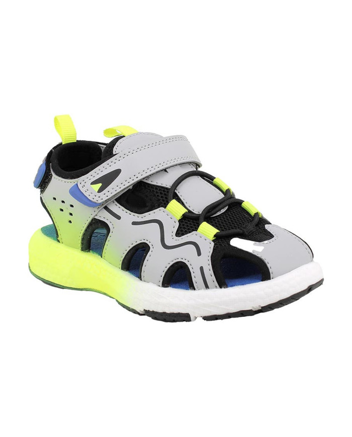 SANDALO PRIMIGI BAMBINO NAPPA PU  GRIGIO-NAVY 1477211   