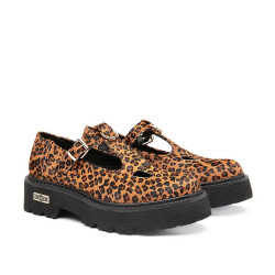 MOCASSINI CULT DONNA SLASH 4216 LOW W JAGUAR PR.PONY LEATHER BLACK MARY JANE CLW421601