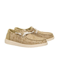 MOCASSINO HEY DUDE DONNA  WENDY SEQUIN LACE OLIVE GREY HD.45478 3VM