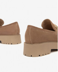 MOCASSINO NEROGIARDINI DONNA VELOUR MOU TR TAVERNA  LIGH TACCO 4CM I411390D/442