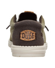 MOCASSINO HEY DUDE UOMO WALLY BRAIDED BURNT OLIVE/DELICIOSO BROWN HD.40003 3CI 