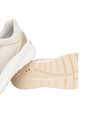 SNEAKERS NEROGIARDINI DONNA VELVET MILK 1039 T.NORA LATTE 02 T.BRILL PLATINO 6074 SUNRISE E615180D/710