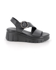 SANDALI CON ZEPPA IGI&CO DONNA CON STRAP VITELLO NERO 1189600       