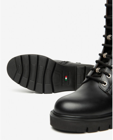 ANFIBI NEROGIARDINI DONNA SAGAR DECO NERO EVA URBANA NERO TACCO 6CM I514810D/100