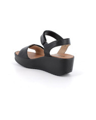 SANDALI  CON ZEPPA IGI&CO DONNA  CAPRA TAMPONATA NERO 1161600