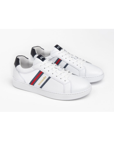 SNEAKERS NEROGIARDINI UOMO OAKLAND BIANCO SAUVAGE BLU EVA ACUTO BIANCO E302850U/707