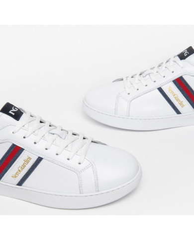 SNEAKERS NEROGIARDINI UOMO OAKLAND BIANCO SAUVAGE BLU EVA ACUTO BIANCO E302850U/707