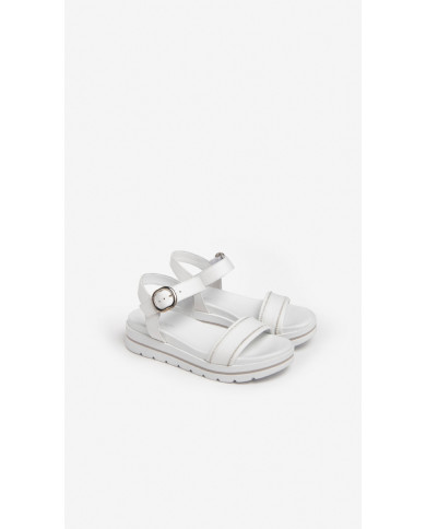 SANDALI  NEROGIARDINI DONNA BIANCO PELLE E307812D/707