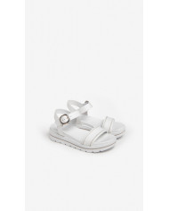 SANDALI  NEROGIARDINI DONNA BIANCO PELLE E307812D/707