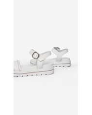 SANDALI  NEROGIARDINI DONNA BIANCO PELLE E307812D/707