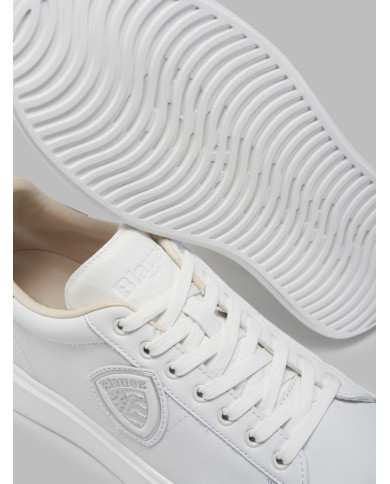 SNEAKERS BLAUER UOMO BUCK01 MAN LEATHER SNEAKER F4BUCK01/LEA/WHI/NVY