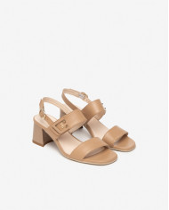 SANDALI CON TACCO NEROGIARDINI DONNA NAPPA PANDORA CORDA  TPU FEN NATURALE E410241D/423