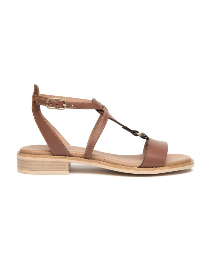 SANDALO CON TACCO NEROGIARDINI DONNA ARMENIA CUOIO TR BEVAGNA 592 BEIGE E615895D/400