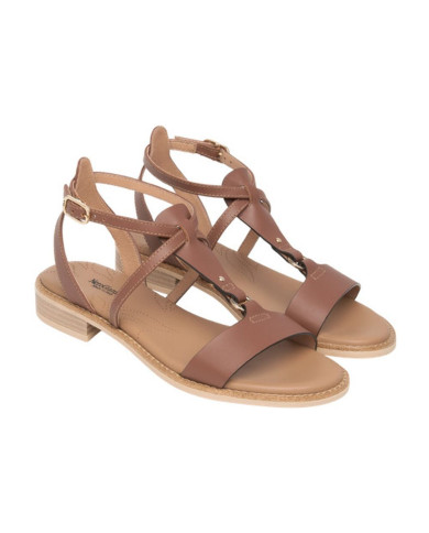 SANDALO CON TACCO NEROGIARDINI DONNA ARMENIA CUOIO TR BEVAGNA 592 BEIGE E615895D/400