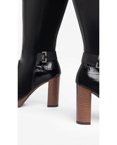 STIVALI CON TACCO NEROGIARDINI DONNA IN PELLE NERO TACCO 9,5 CM  I308920D/100