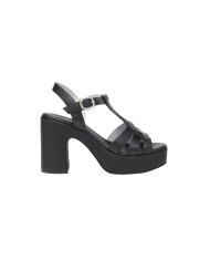 SANDALI CON TACCO NEROGIARDINI DONNA TAMIGI NERO PU.MOENA RICO TACCO 10,5CM E410402D/100
