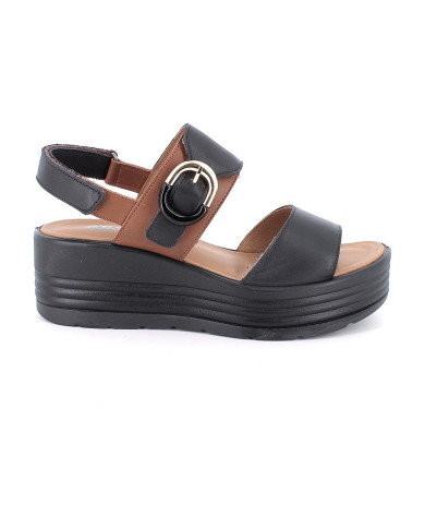 SANDALI CON ZEPPA IGI&CO DONNA NAPPA SOFT NERO 1164577    