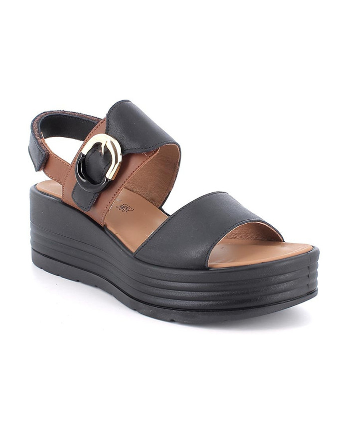 SANDALI CON ZEPPA IGI&CO DONNA NAPPA SOFT NERO 1164577    