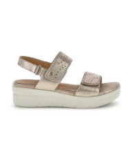 SANDALO CON ZEPPA STONEFLY DONNA AQUA III 31 LAMINATED LASER ORO SIMPLY TAUPE 223652 I89